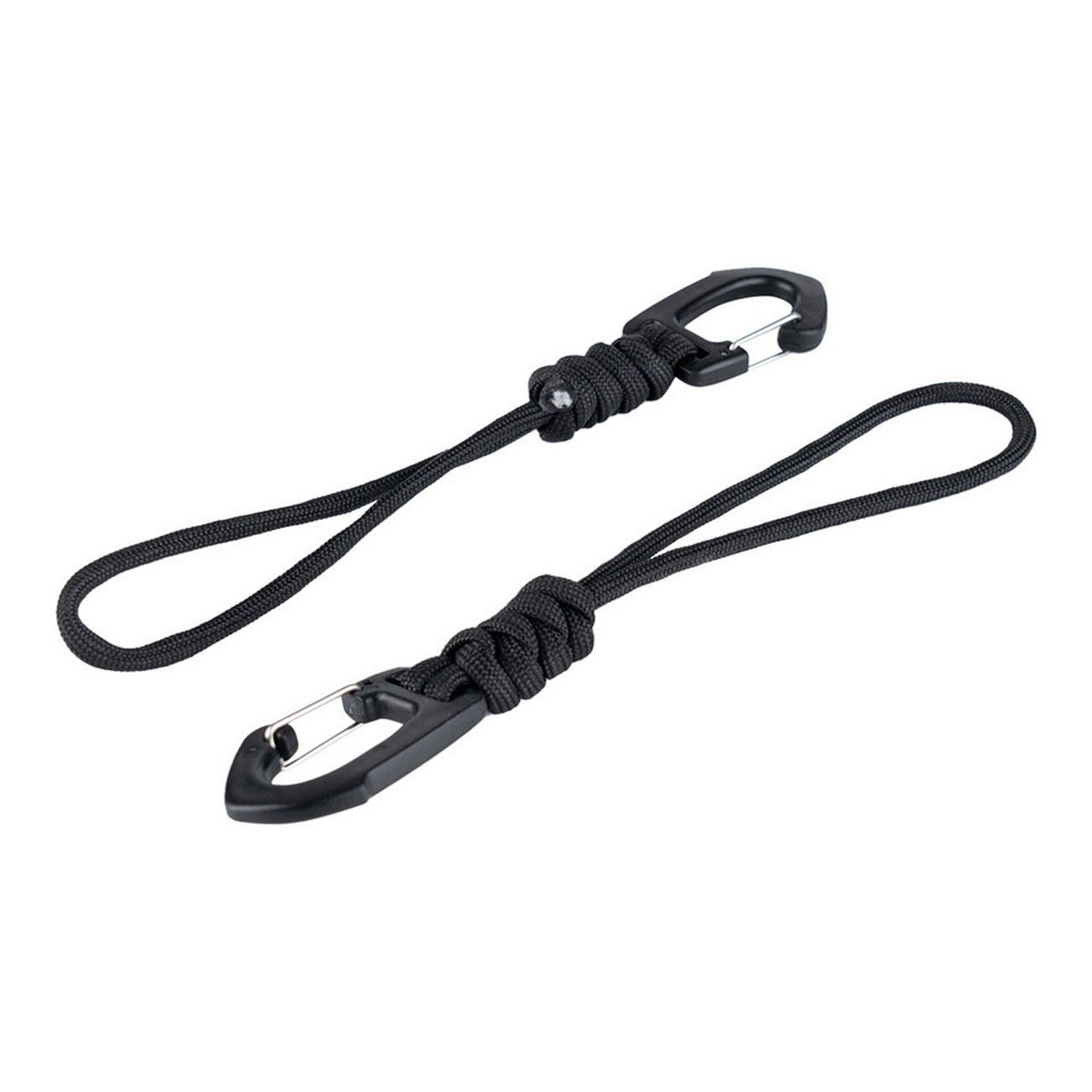 101 INC Befestigungsschlaufe mit Karabiner 2er Set schwarz