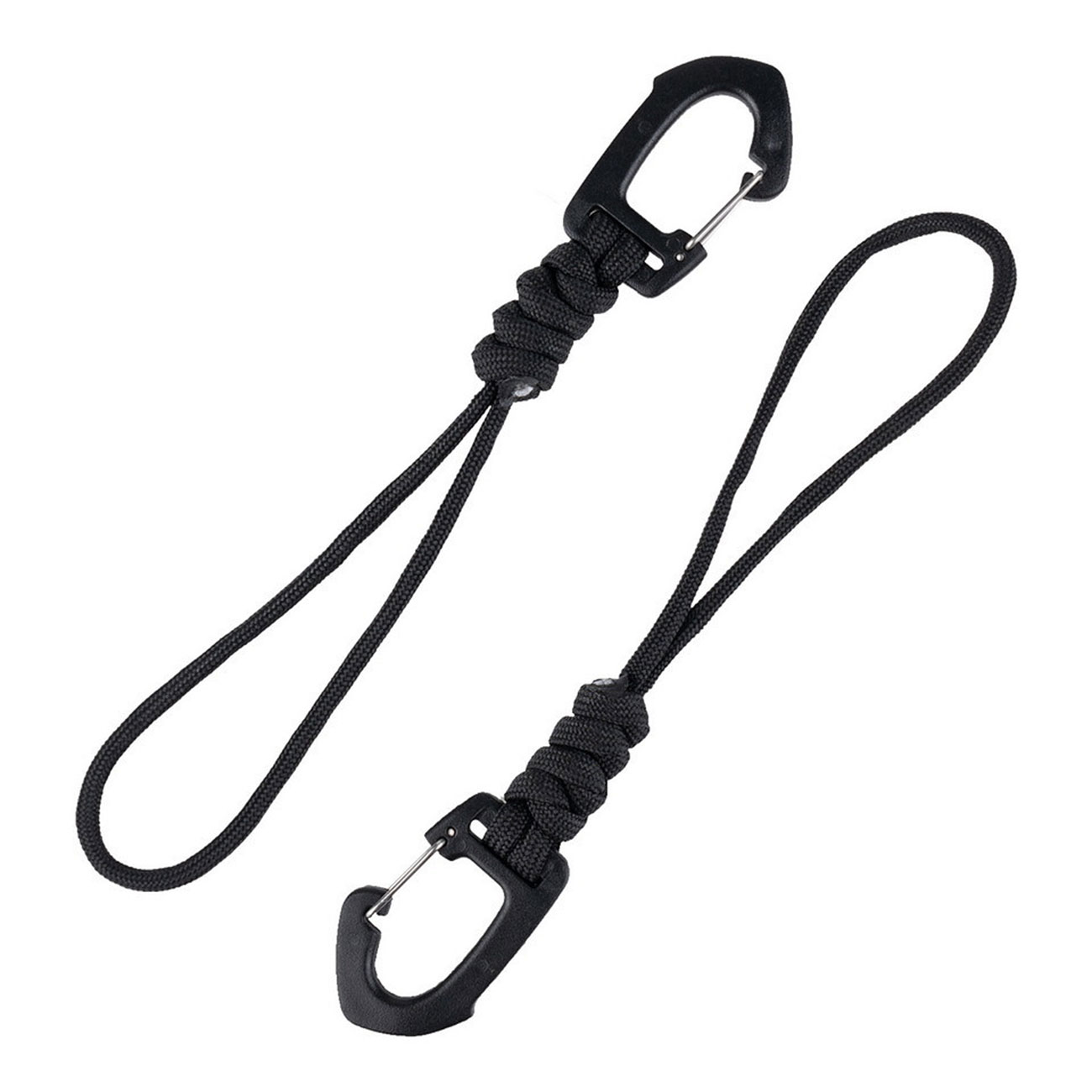 101 INC Befestigungsschlaufe mit Karabiner 2er Set schwarz Bild 1
