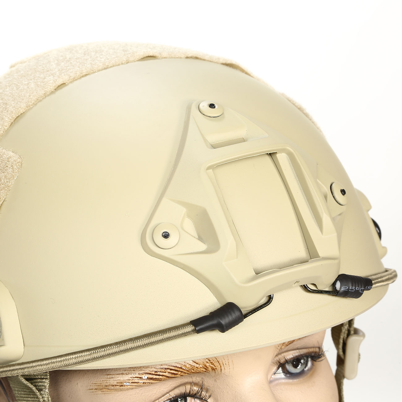 nHelmet Airsoft Helm FAST Standard Railed mit NVG Mount Dark Earth Bild 5