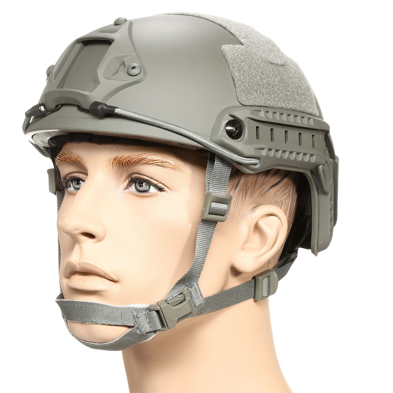 nHelmet Airsoft Helm FAST Standard Railed mit NVG Mount Foliage Green