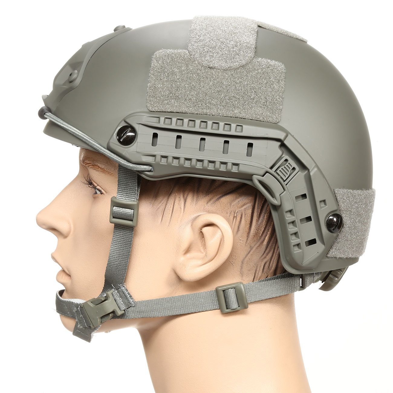 nHelmet Airsoft Helm FAST Standard Railed mit NVG Mount Foliage Green Bild 1