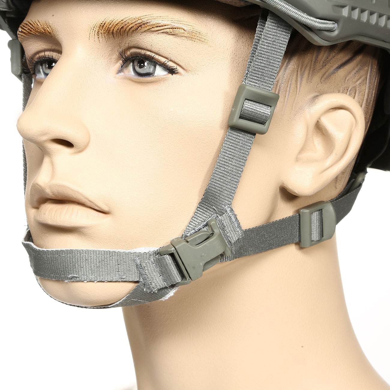 nHelmet Airsoft Helm FAST Standard Railed mit NVG Mount Foliage Green Bild 6