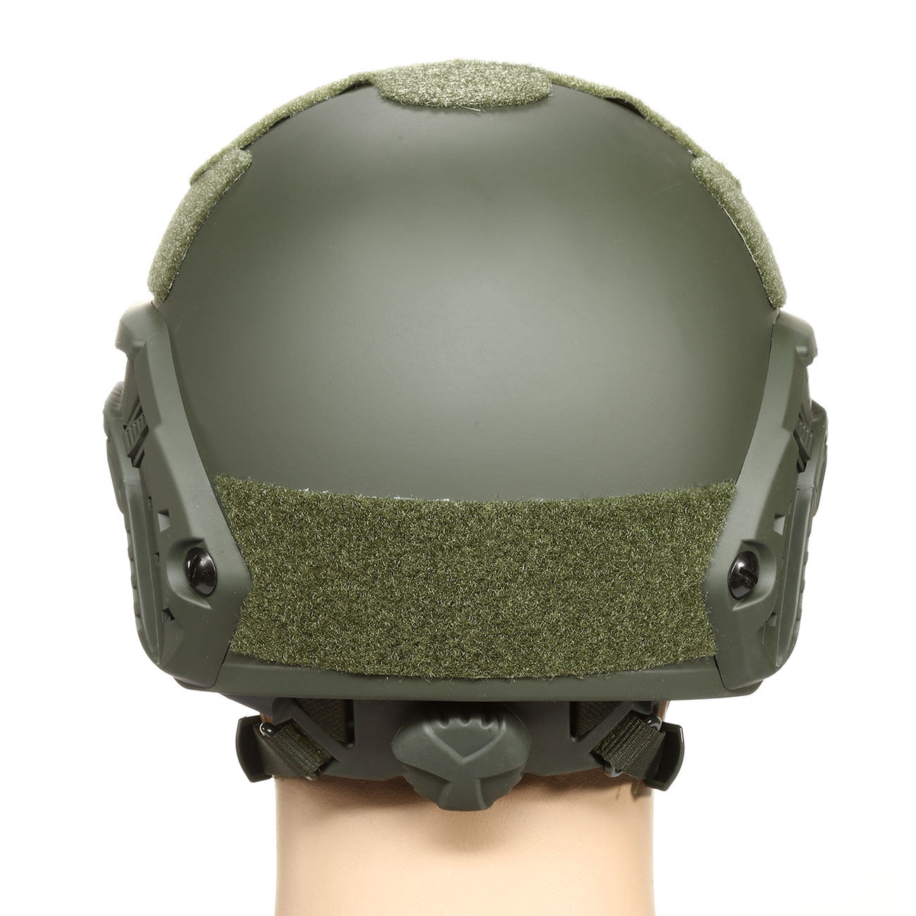 nHelmet FAST Standard Railed Airsoft Helm mit NVG Mount oliv Bild 1