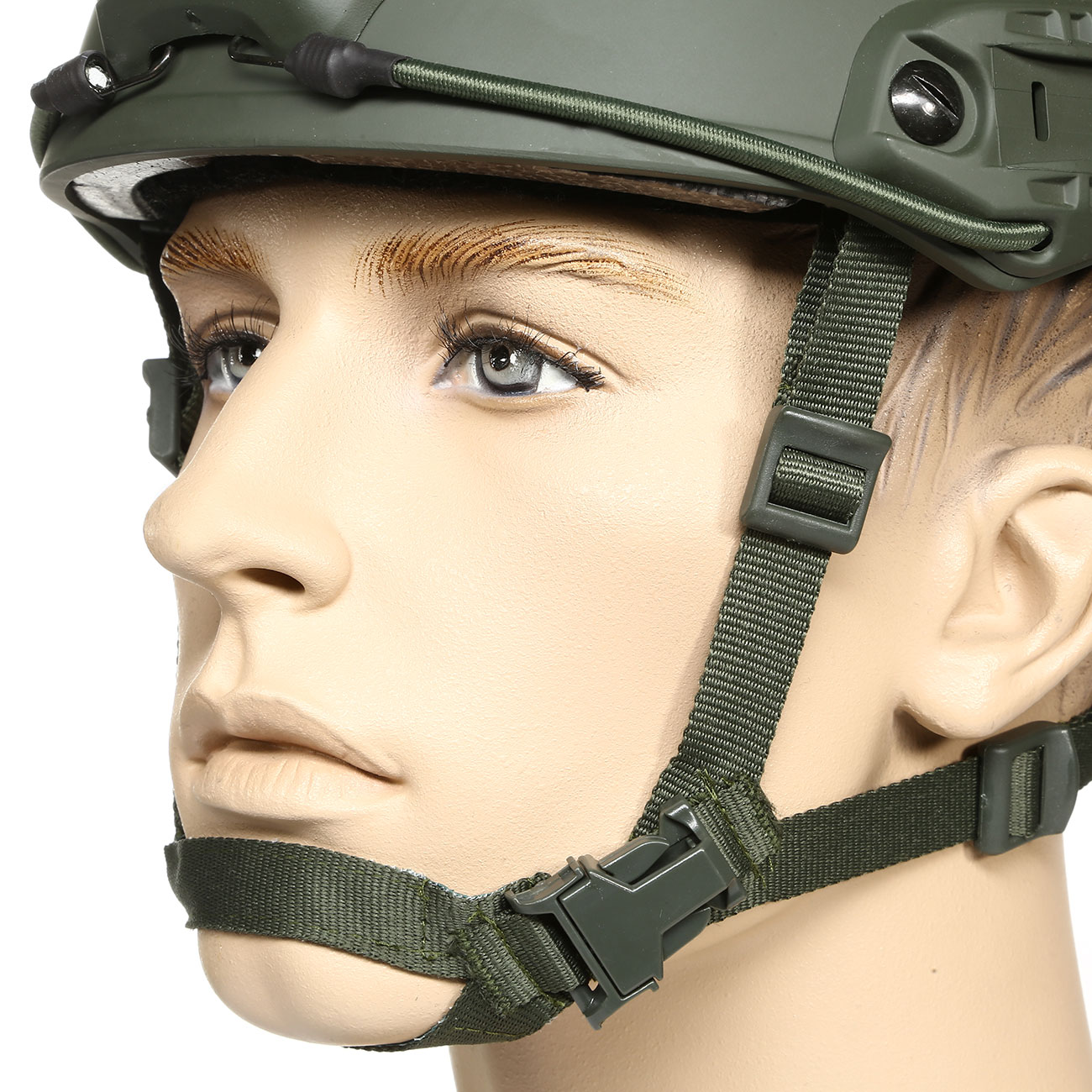 nHelmet Airsoft Helm FAST Standard Railed mit NVG Mount oliv Bild 6