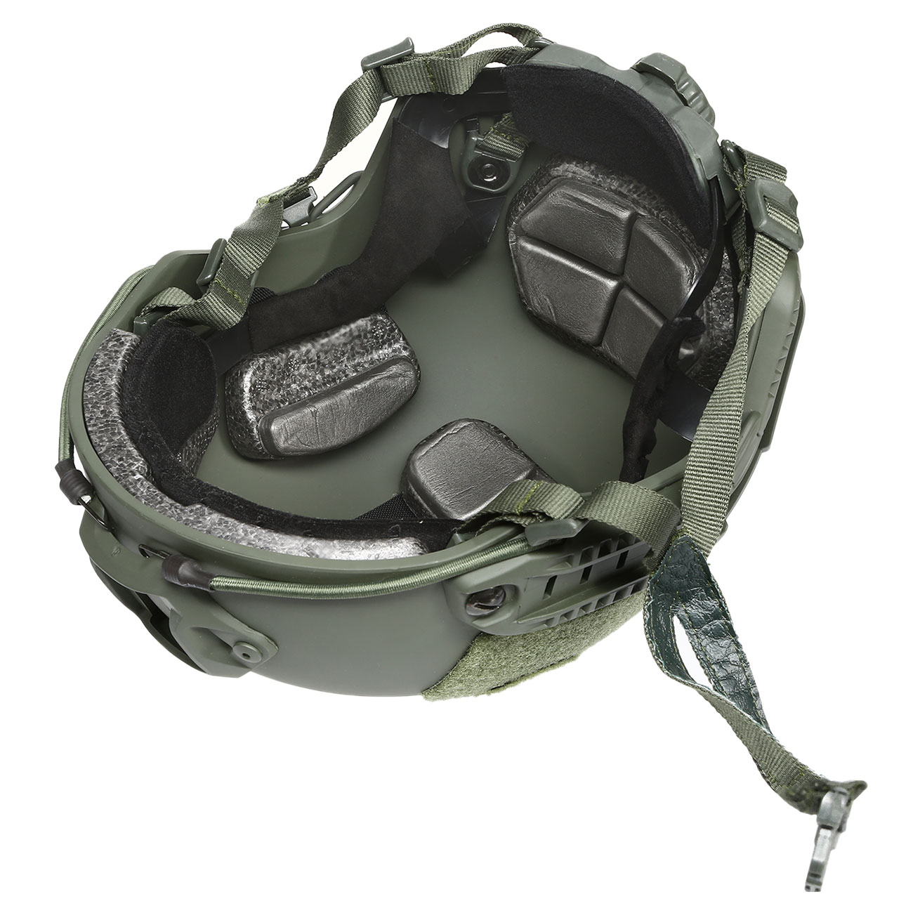 nHelmet Airsoft Helm FAST Standard Railed mit NVG Mount oliv Bild 9