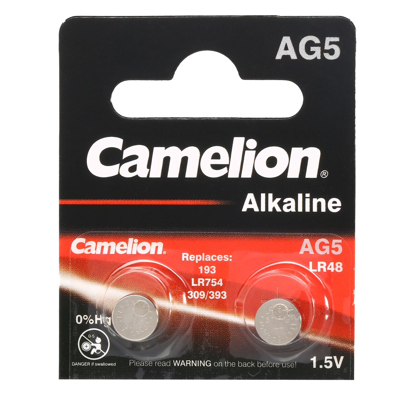 Camelion Alkaline Batterie AG5 / LR48 1,5V - 2er Blister