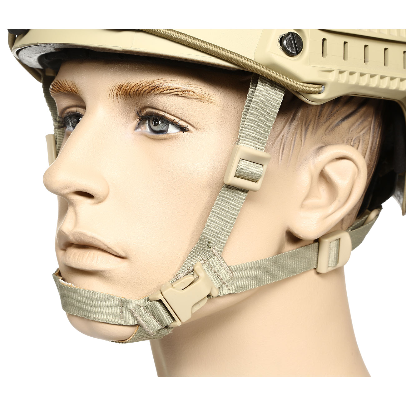 nHelmet Airsoft Helm FAST BJ Standard Railed mit NVG Mount Dark Earth Bild 6
