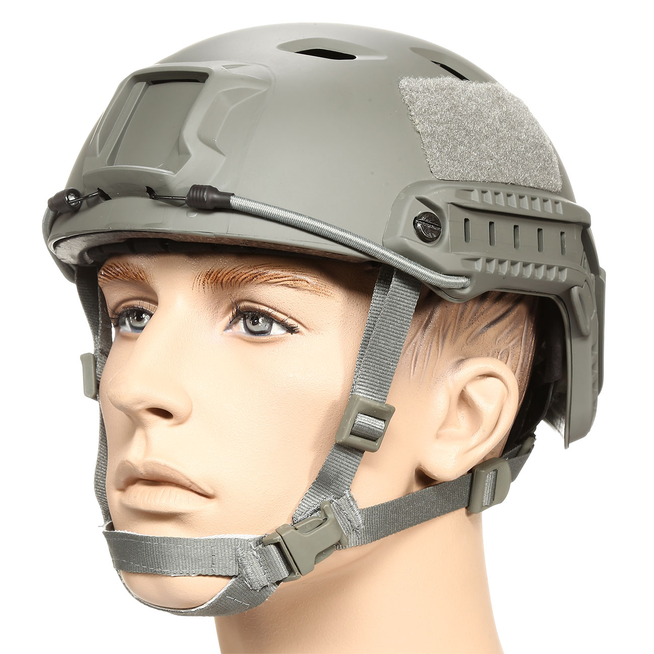 nHelmet Airsoft Helm FAST BJ Standard Railed mit NVG Mount Foliage Green