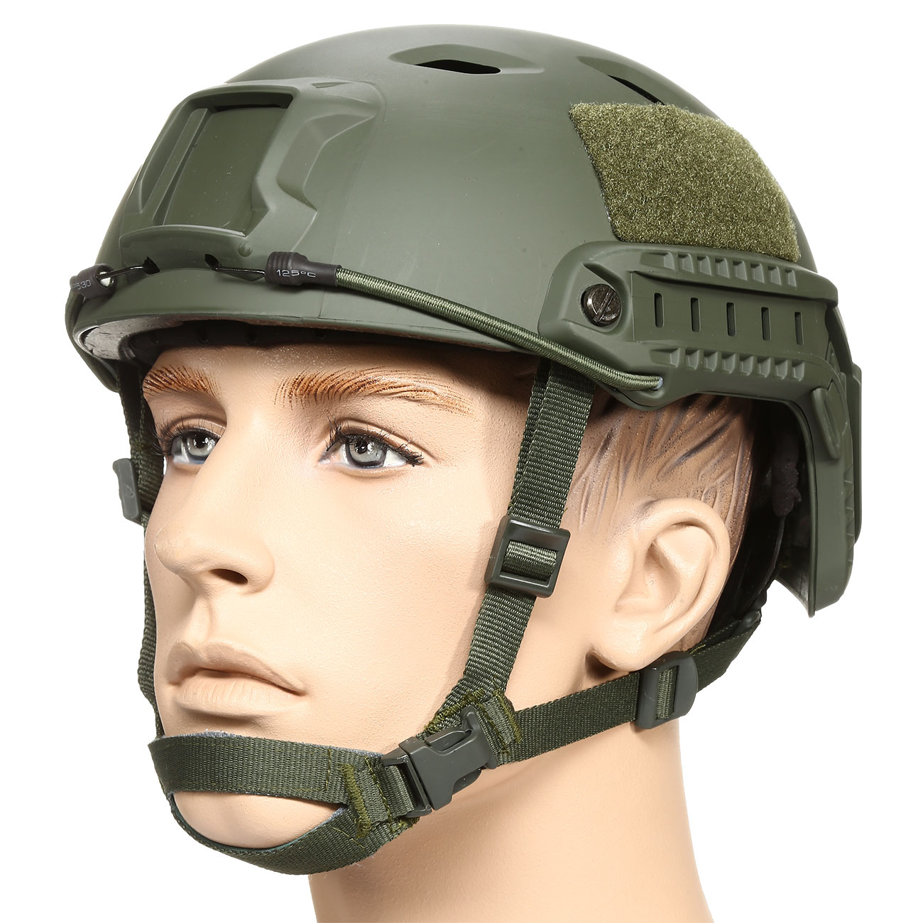 nHelmet FAST BJ Standard Railed Airsoft Helm mit NVG Mount oliv