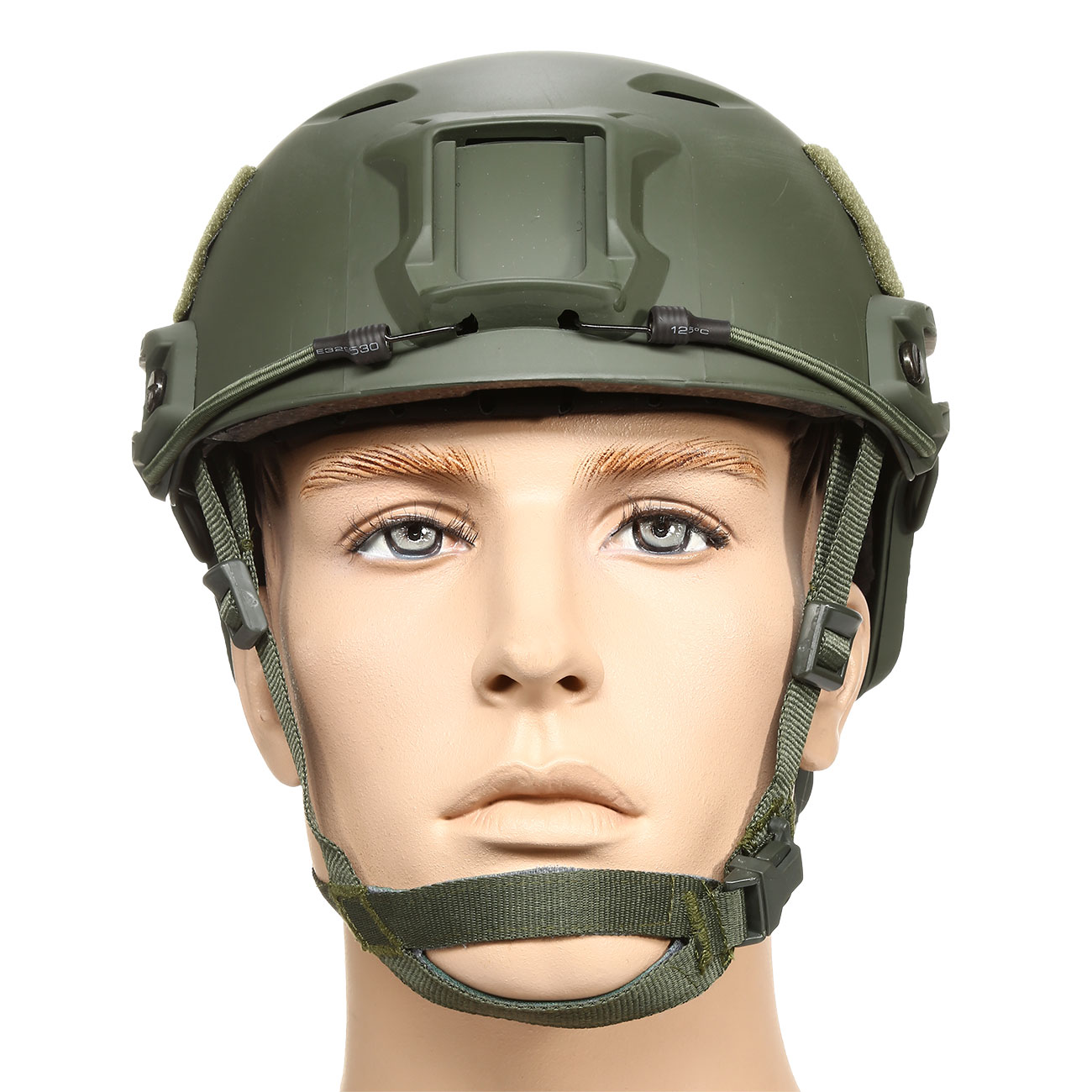 nHelmet Airsoft Helm  FAST BJ Standard Railed mit NVG Mount oliv Bild 2