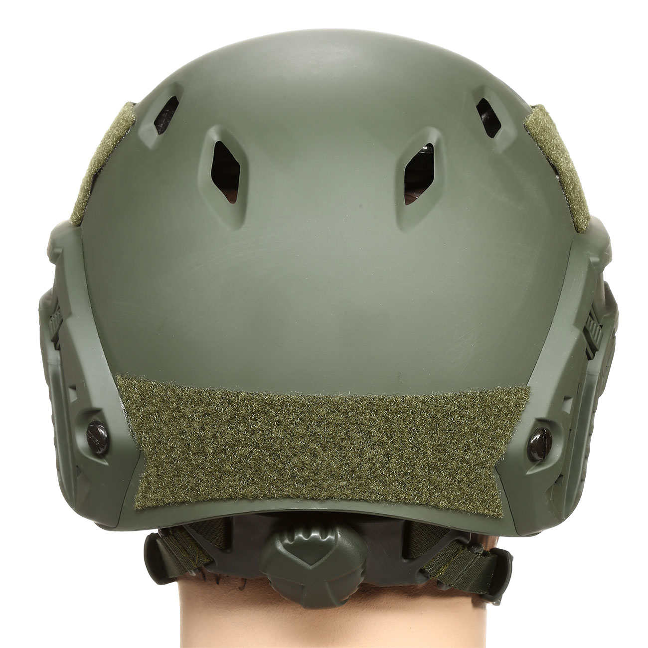 nHelmet FAST BJ Standard Railed Airsoft Helm mit NVG Mount oliv Bild 4