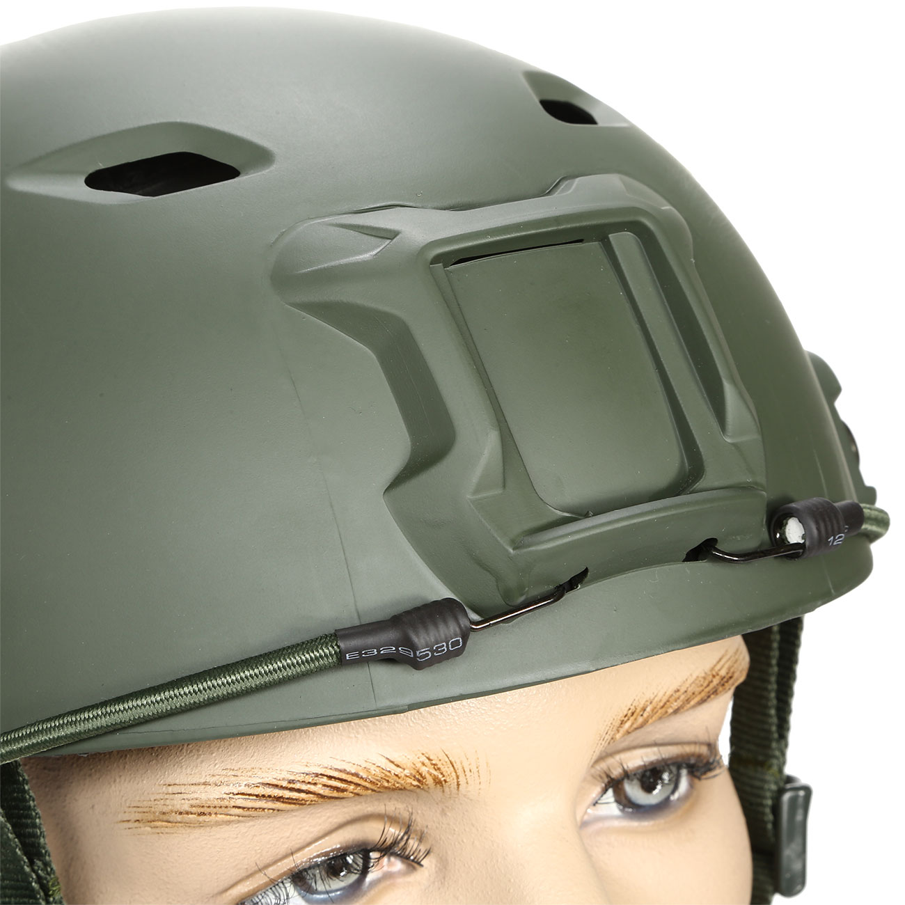 nHelmet Airsoft Helm  FAST BJ Standard Railed mit NVG Mount oliv Bild 5