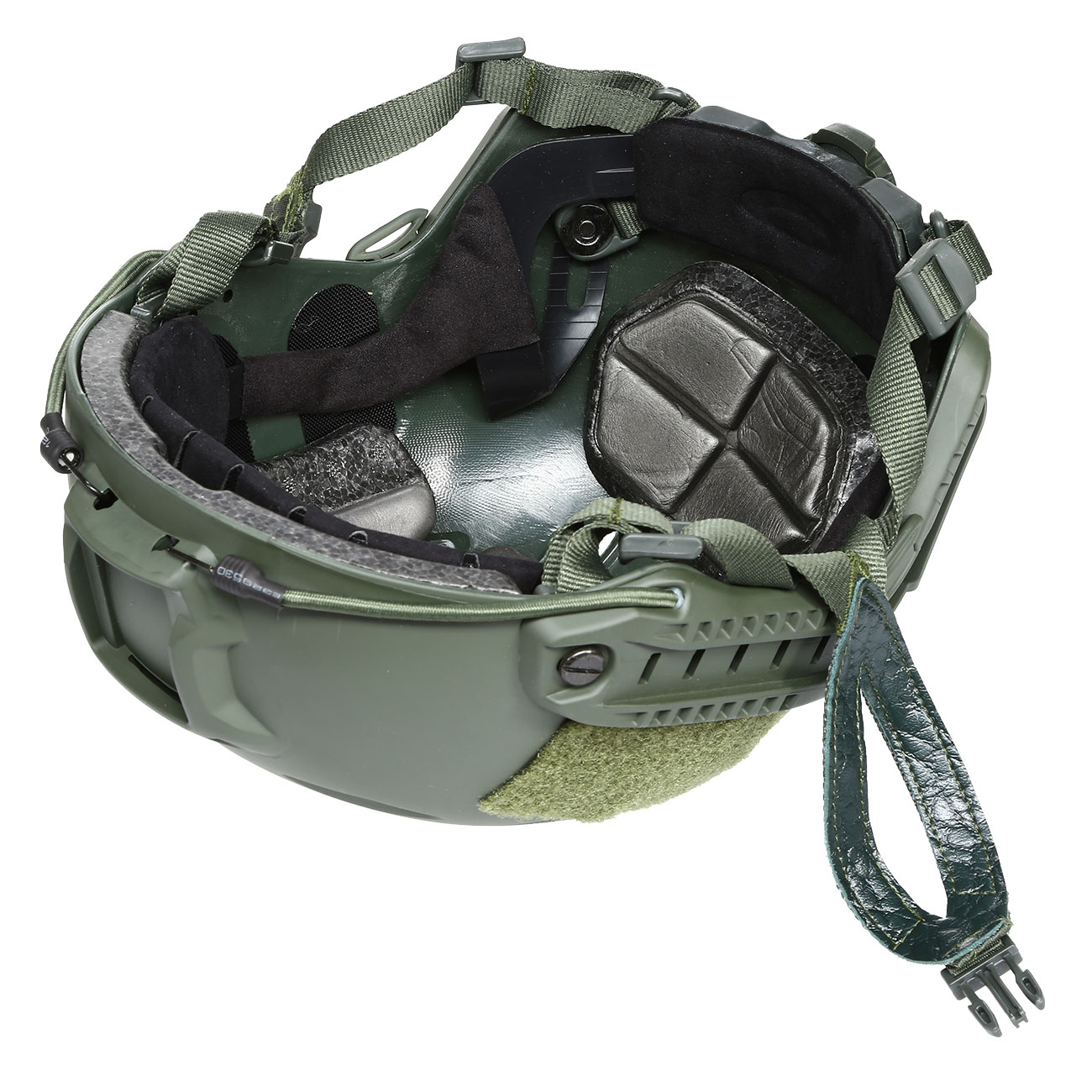 nHelmet Airsoft Helm  FAST BJ Standard Railed mit NVG Mount oliv Bild 9