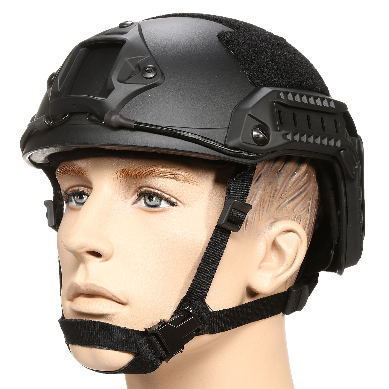 nHelmet Airsoft Helm FAST Maritime Standard Railed mit NVG Mount schwarz