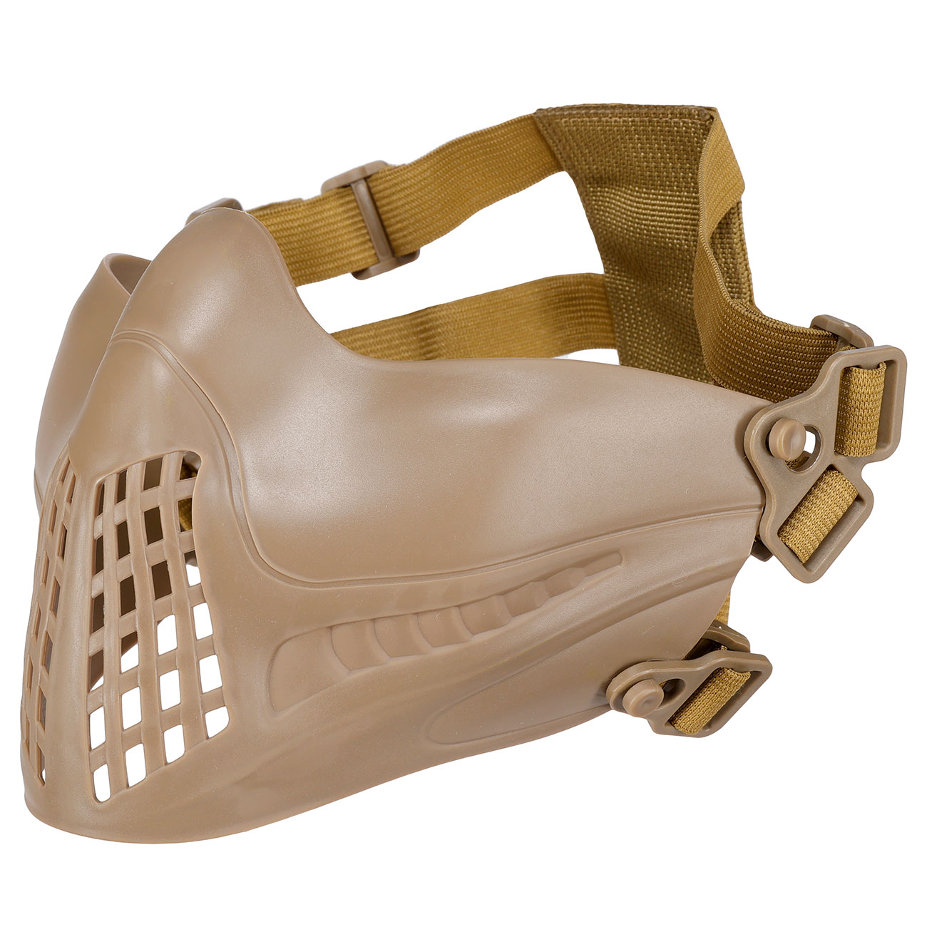WoSport Pilot TPU-Verbundkunststoff Airsoft-Halbmaske 600 FPS tan Bild 4