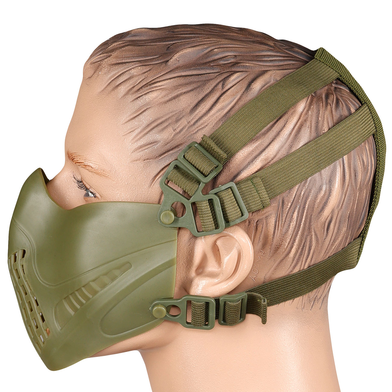 WoSport Pilot TPU-Verbundkunststoff Airsoft-Halbmaske 600 FPS oliv Bild 2