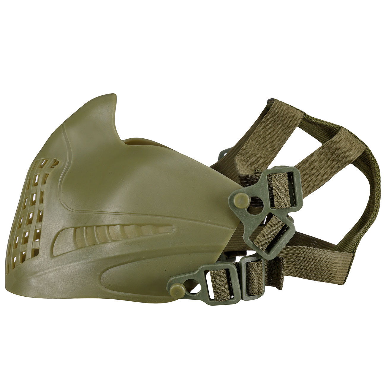 WoSport Pilot TPU-Verbundkunststoff Airsoft-Halbmaske 600 FPS oliv Bild 6