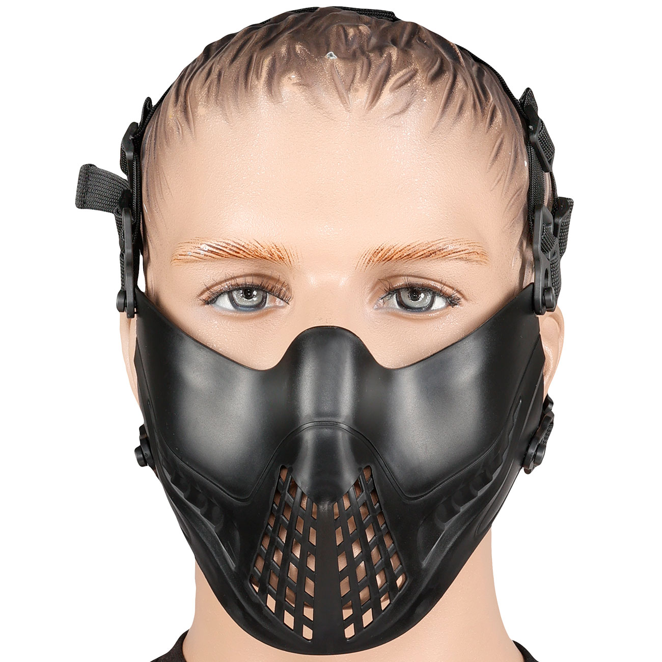 WoSport Pilot TPU-Verbundkunststoff Airsoft-Halbmaske 600 FPS schwarz Bild 1