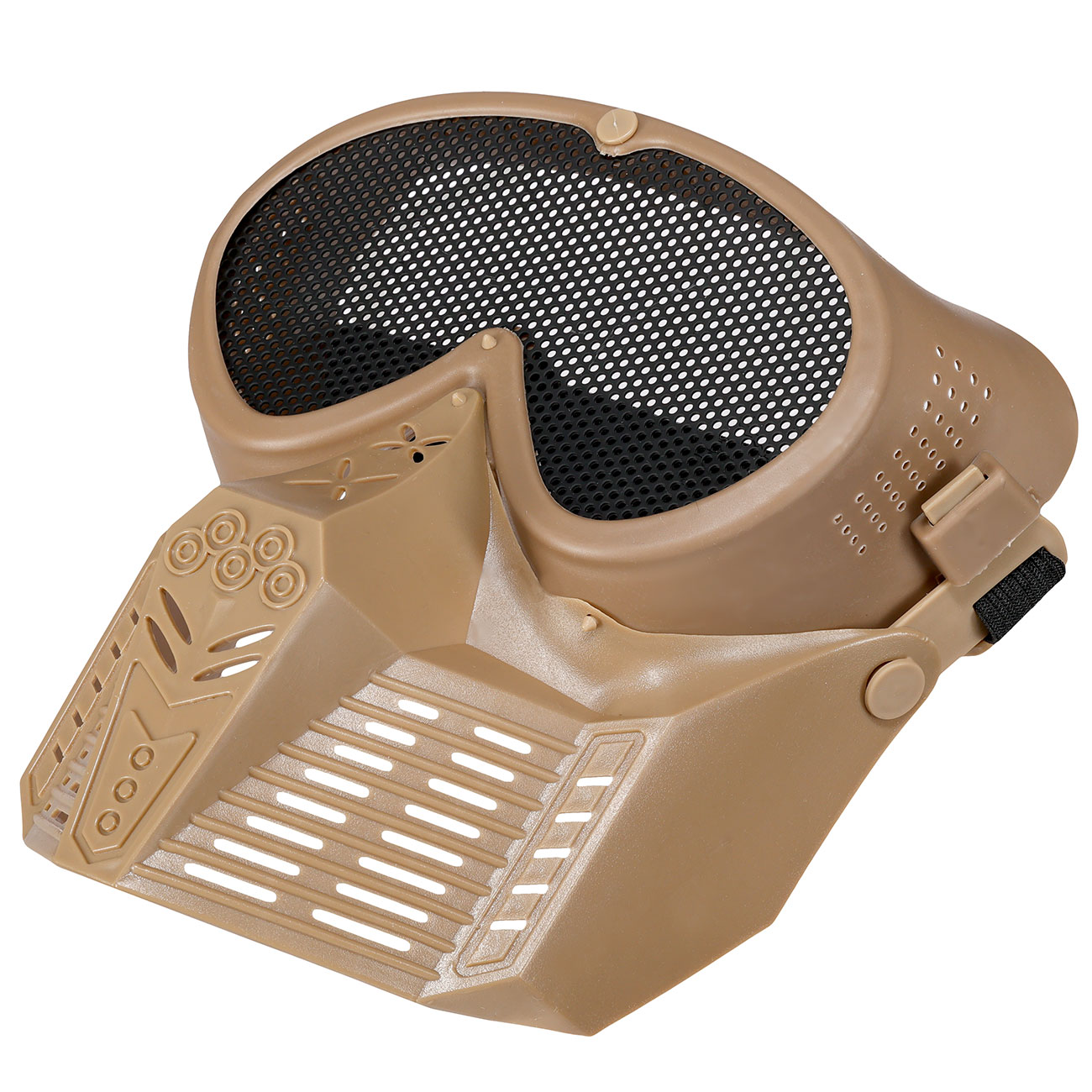 Fidragon SA-Upgrade Gittermaske mit Mundabdeckung Full Face Desert Tan Bild 2