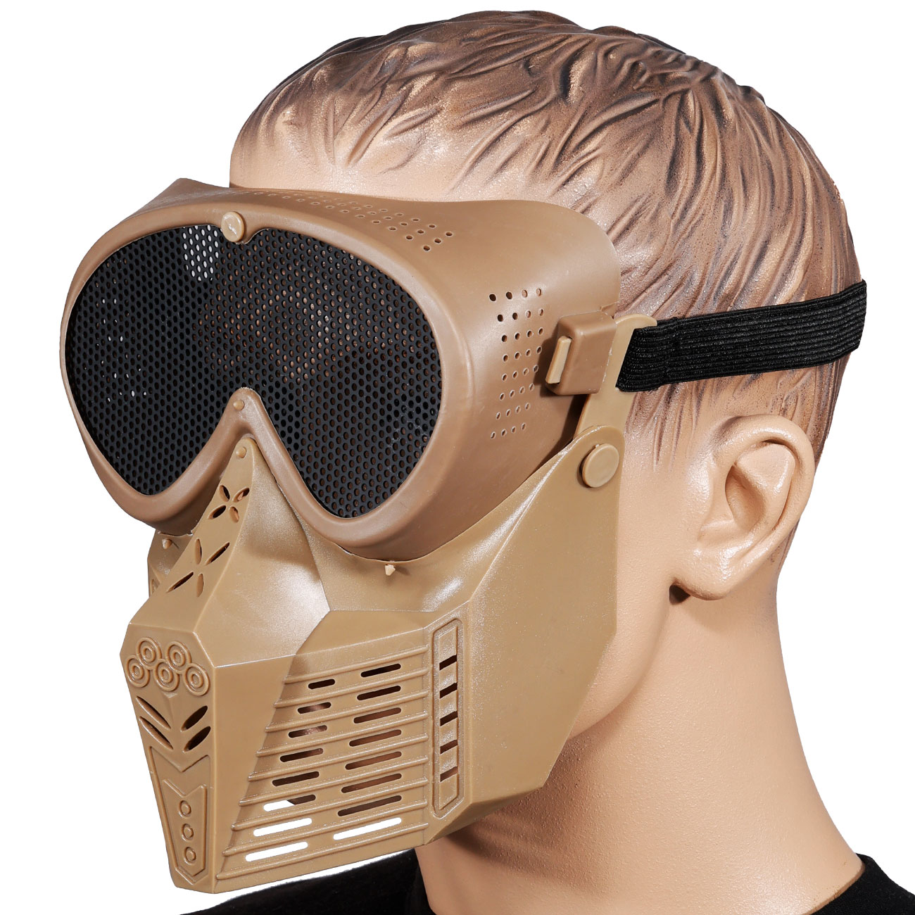 Fidragon SA-Upgrade Gittermaske mit Mundabdeckung Full Face Desert Tan Bild 4