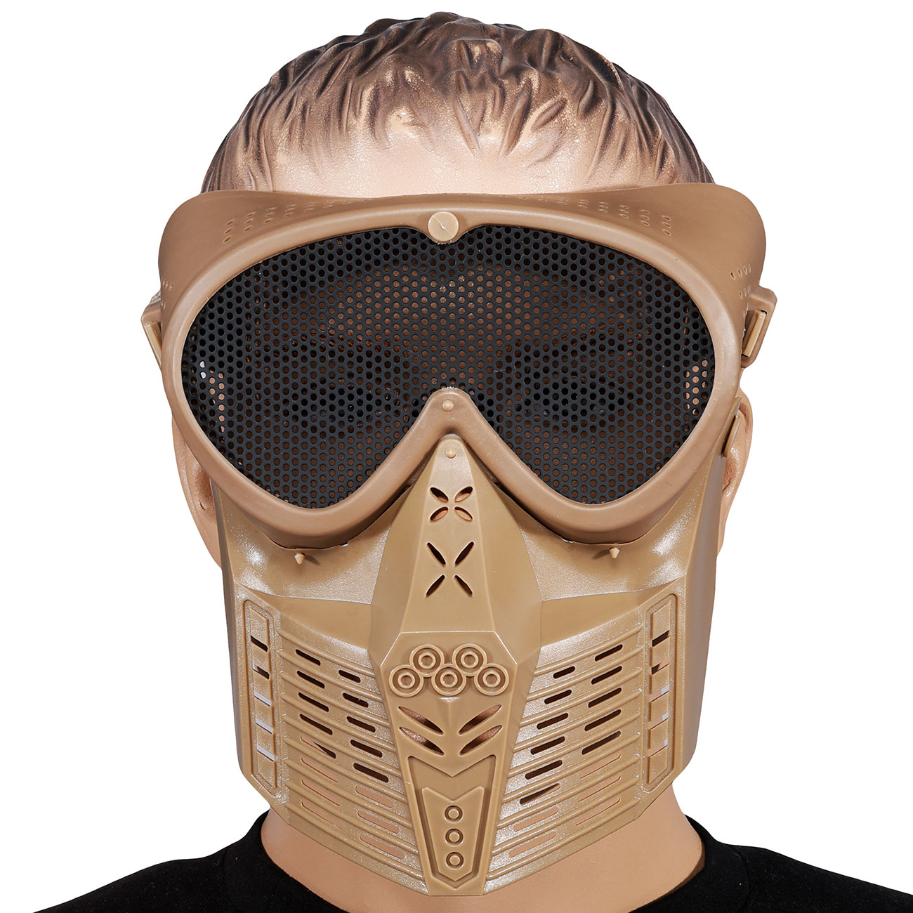 Fidragon SA-Upgrade Gittermaske mit Mundabdeckung Full Face Desert Tan Bild 5