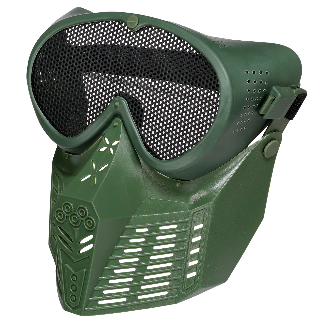 Fidragon SA-Upgrade Gittermaske mit Mundabdeckung Full Face oliv