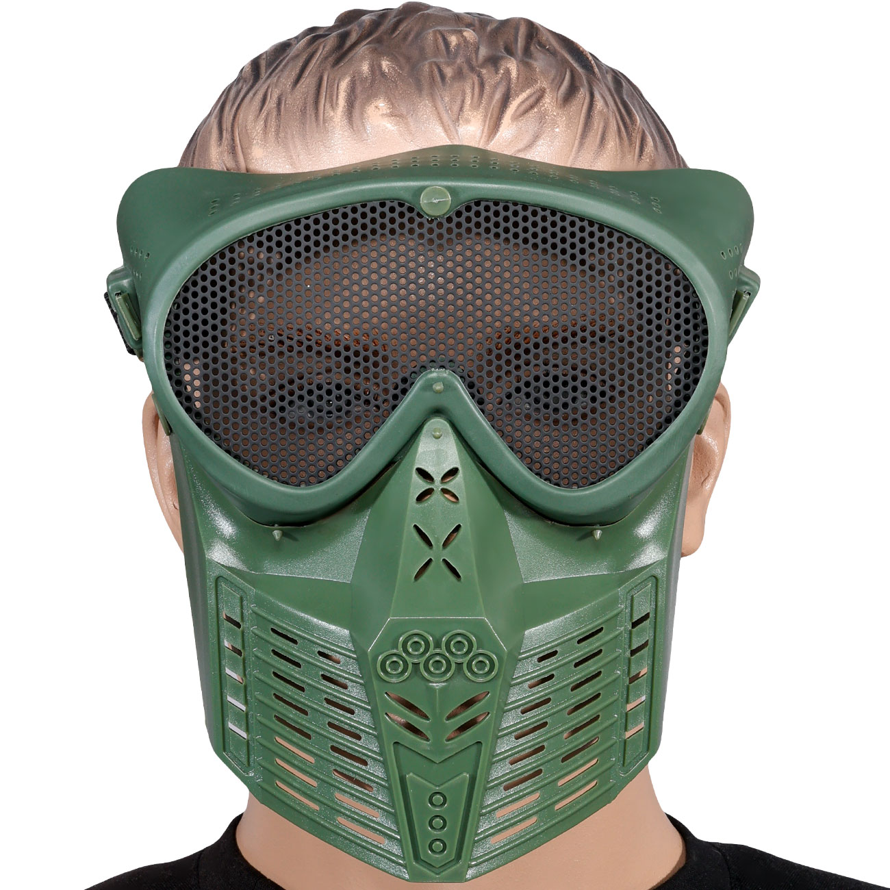 Fidragon SA-Upgrade Gittermaske mit Mundabdeckung Full Face oliv Bild 5