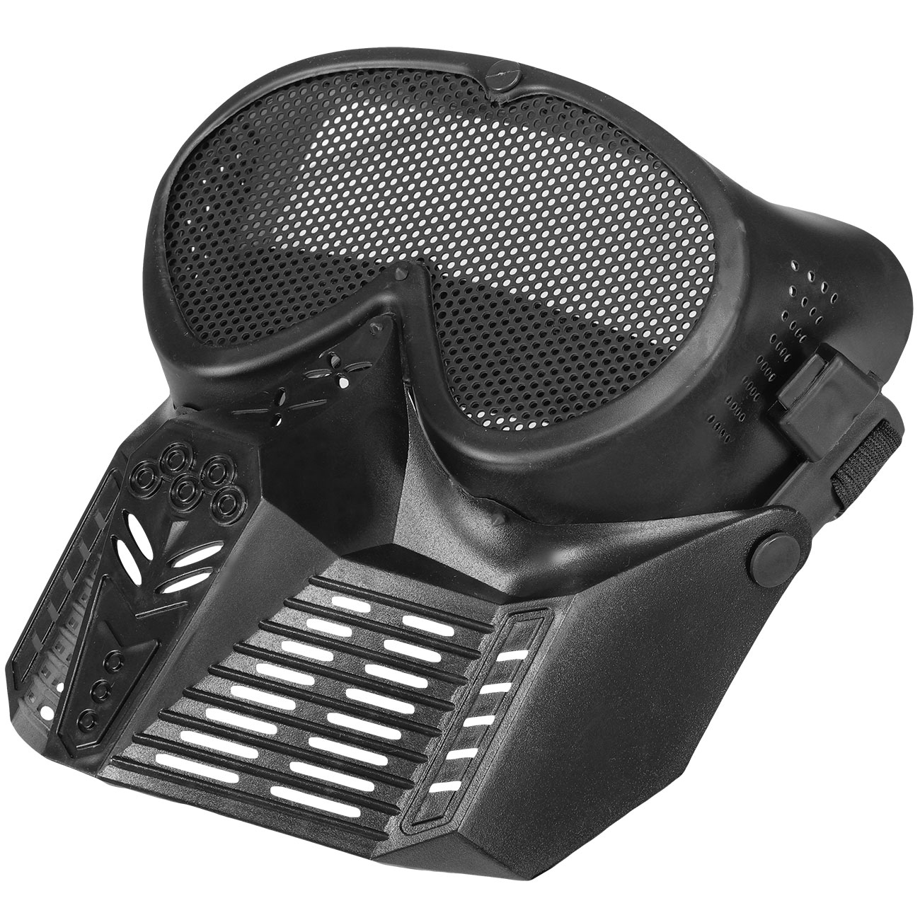 Fidragon SA-Upgrade Gittermaske mit Mundabdeckung Full Face schwarz Bild 2