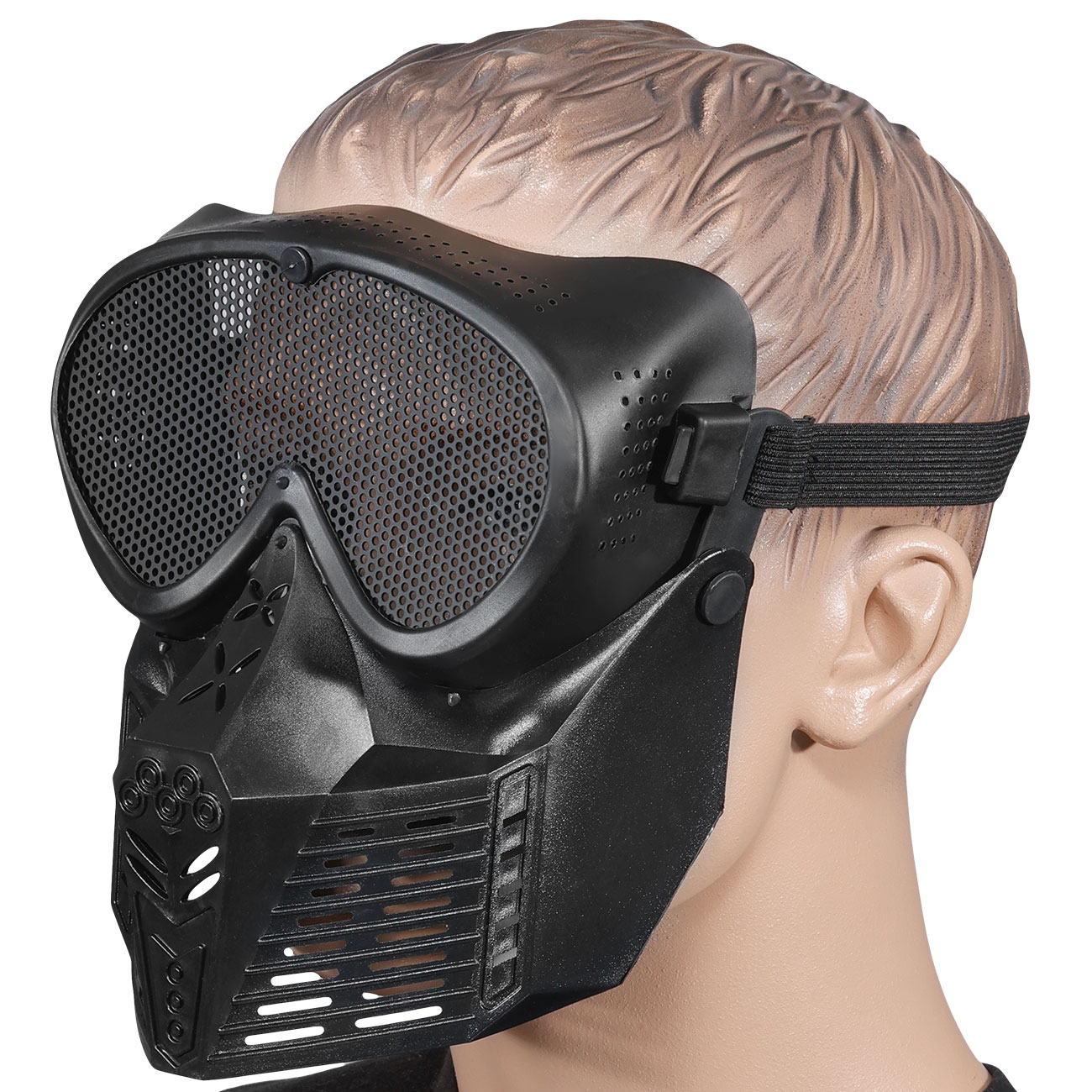 Fidragon SA-Upgrade Gittermaske mit Mundabdeckung Full Face schwarz Bild 4