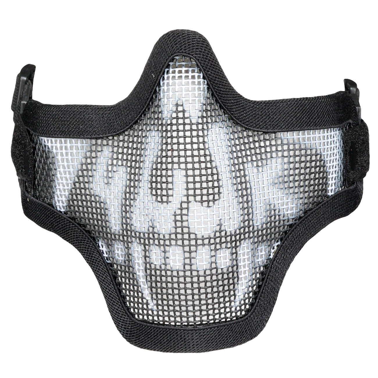 WoSport WST Scout V1 Airsoft Gittermaske Lower Face Black Skull Bild 5