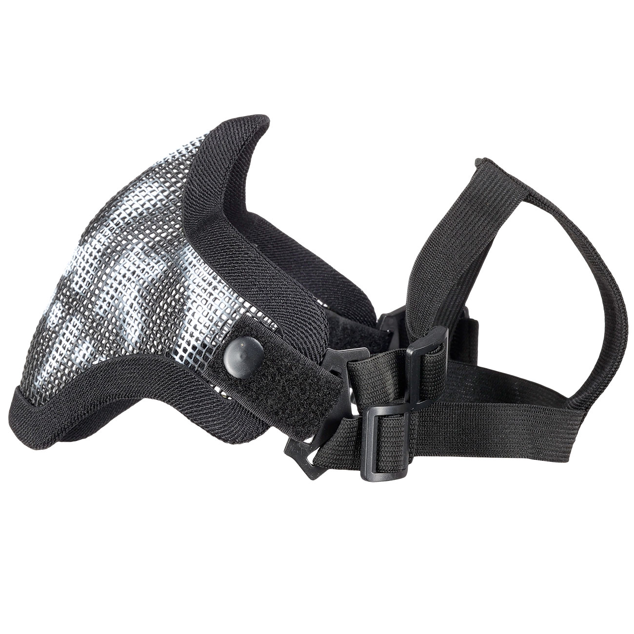 WoSport WST Scout V1 Airsoft Gittermaske Lower Face Black Skull Bild 6