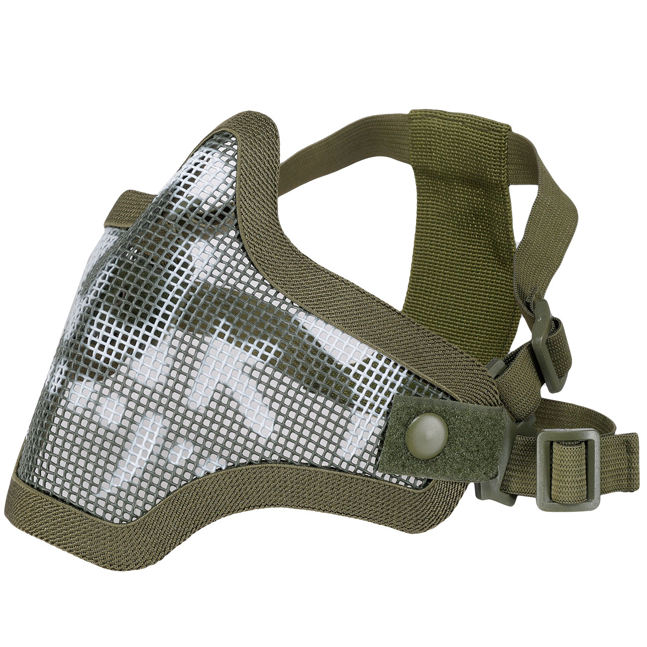 WoSport WST Scout V1 Airsoft Gittermaske Lower Face OD Skull Bild 4