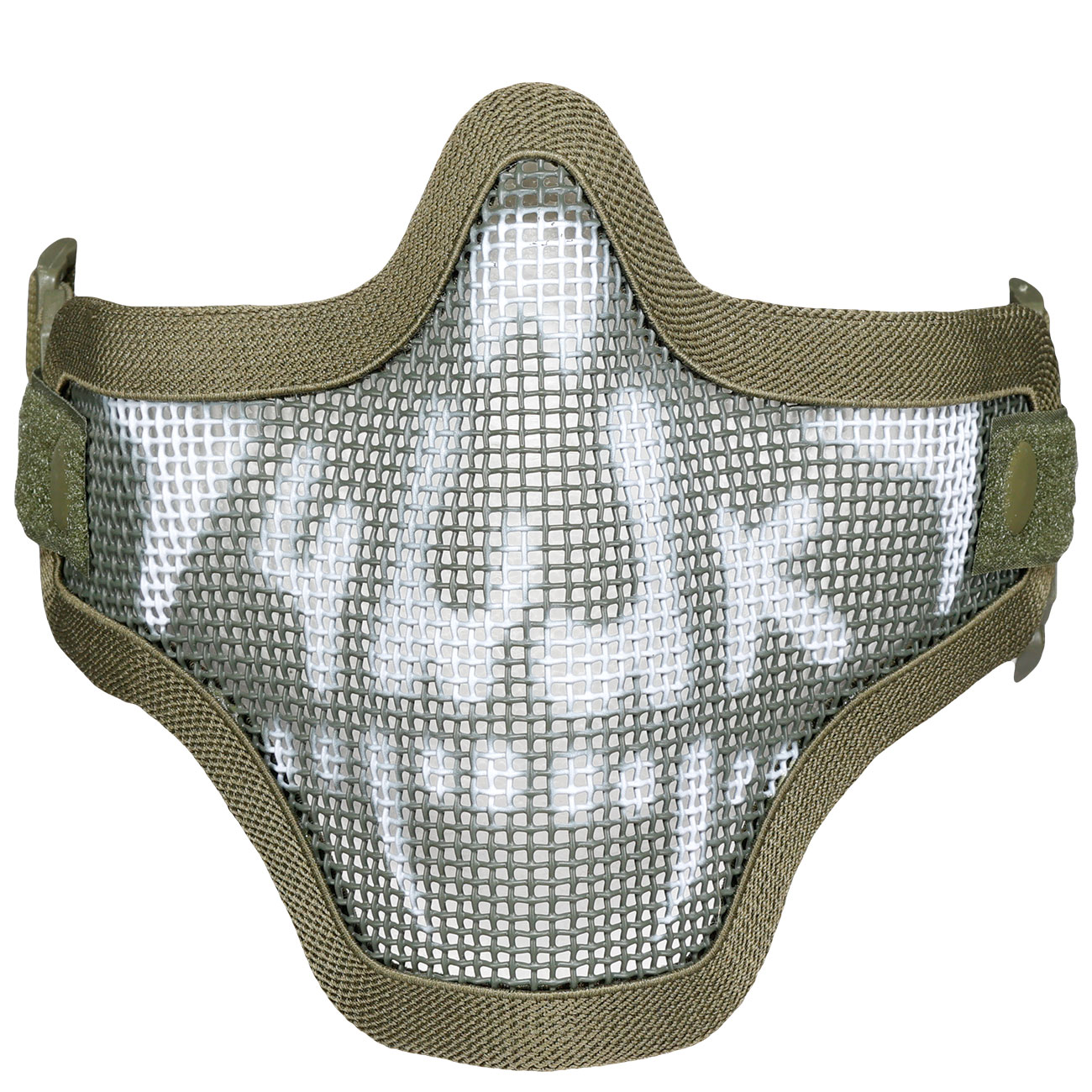 WoSport WST Scout V1 Airsoft Gittermaske Lower Face OD Skull Bild 5