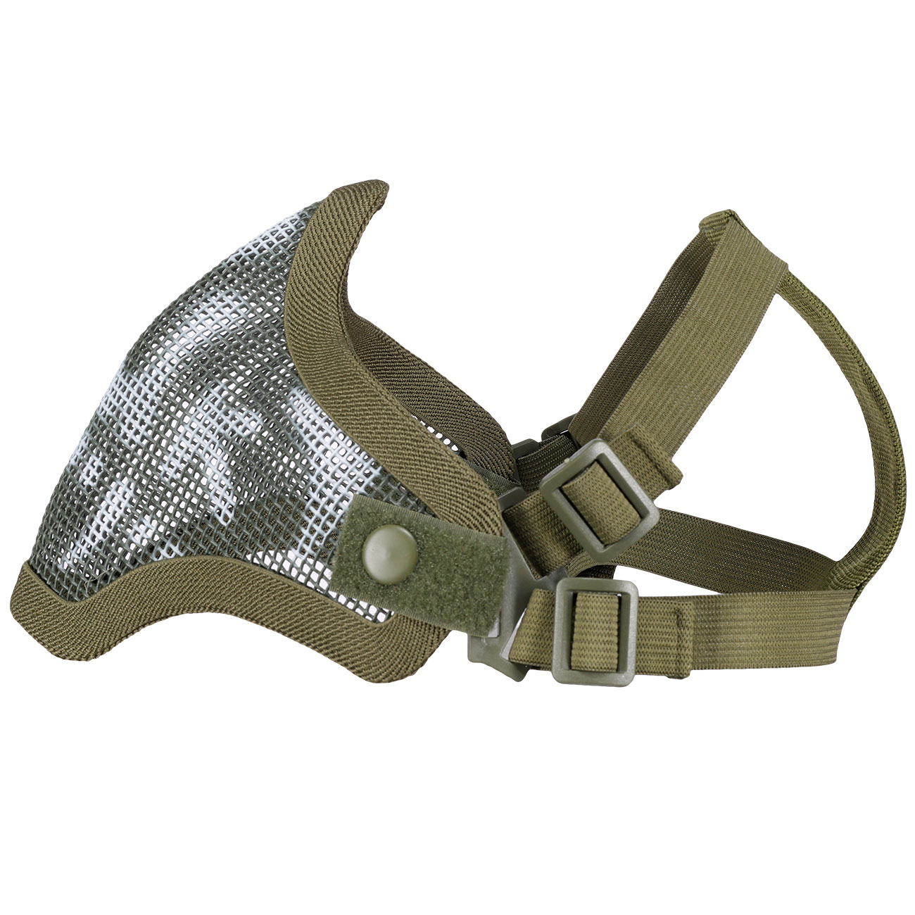 WoSport WST Scout V1 Airsoft Gittermaske Lower Face OD Skull Bild 6