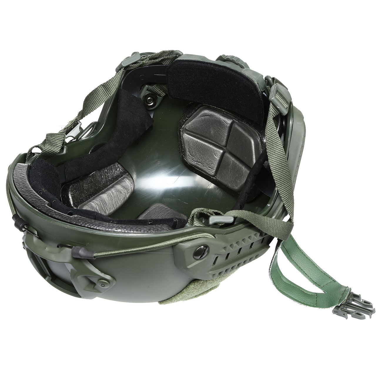 nHelmet FAST Maritime Standard Railed Airsoft Helm mit NVG Mount oliv Bild 1