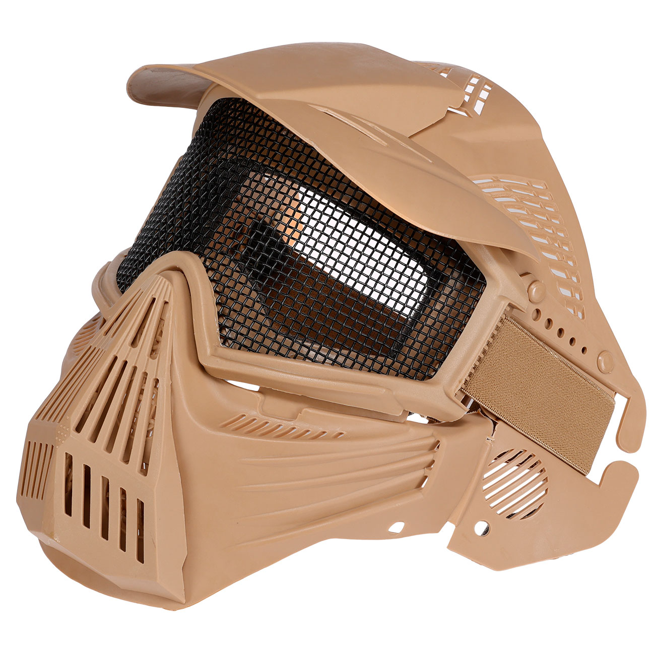 Fidragon Transformer Leader Gittermaske m. Mundabdeckung Full Face tan Bild 4