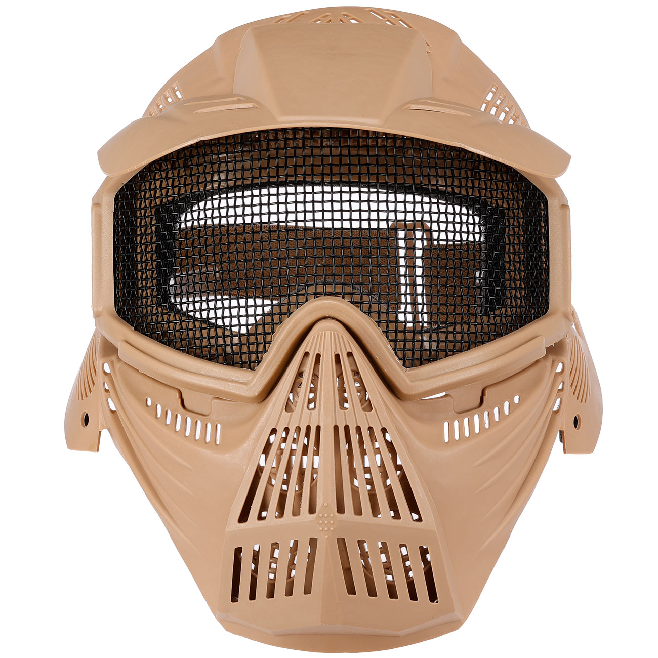 Fidragon Transformer Leader Gittermaske m. Mundabdeckung Full Face tan Bild 5
