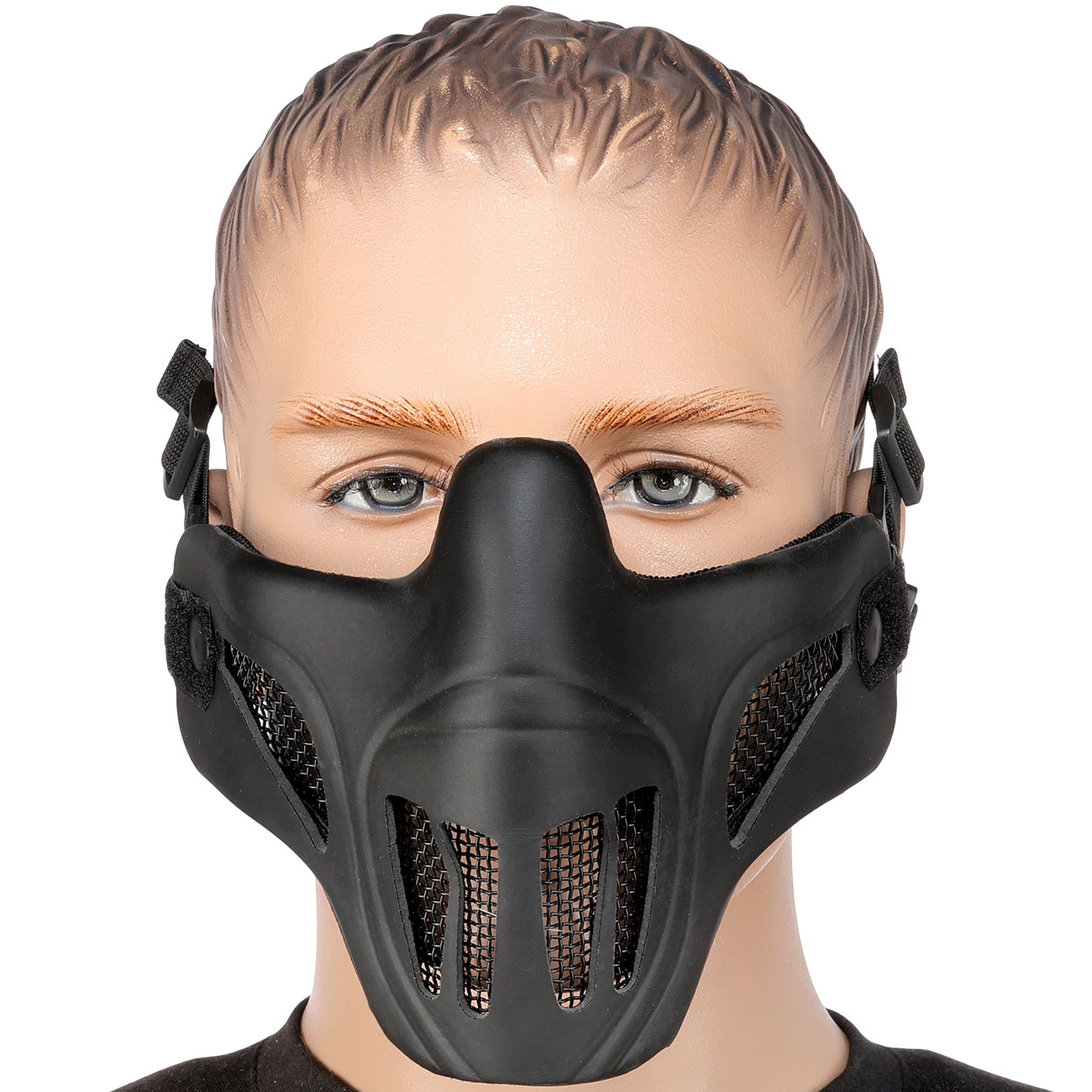 WoSport WST Scout V1 Improved Airsoft Gittermaske Lower Face schwarz Bild 1