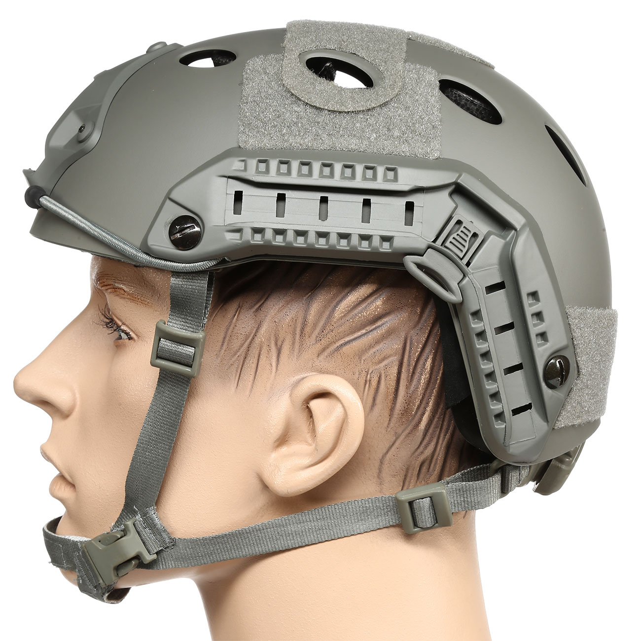 nHelmet Airsoft Helm FAST PJ Maritime Railed mit NVG Mount Foliage Green Bild 1