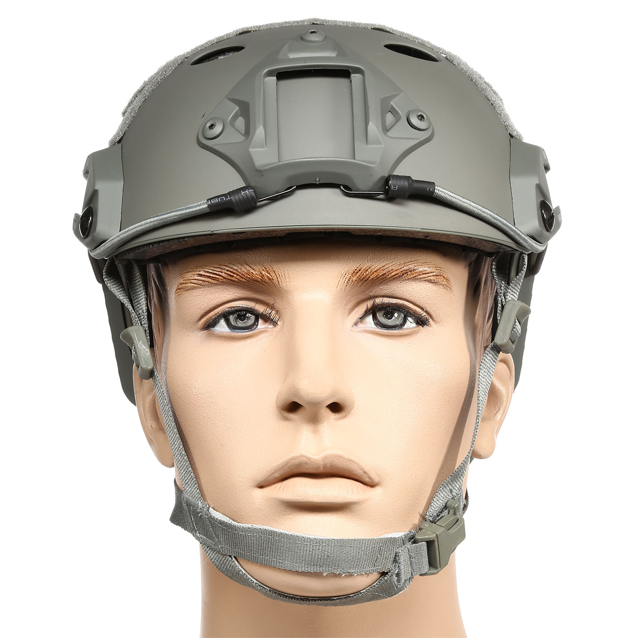 nHelmet FAST PJ Maritime Railed Airsoft Helm mit NVG Mount Foliage Green Bild 2