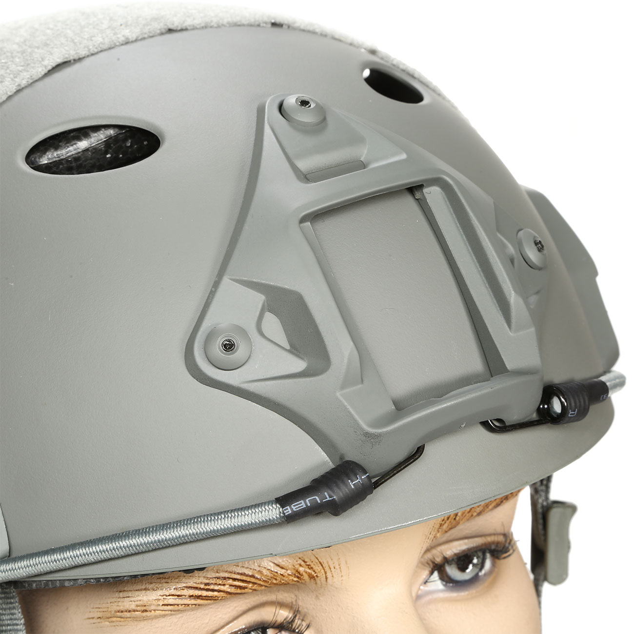 nHelmet Airsoft Helm FAST PJ Maritime Railed mit NVG Mount Foliage Green Bild 5