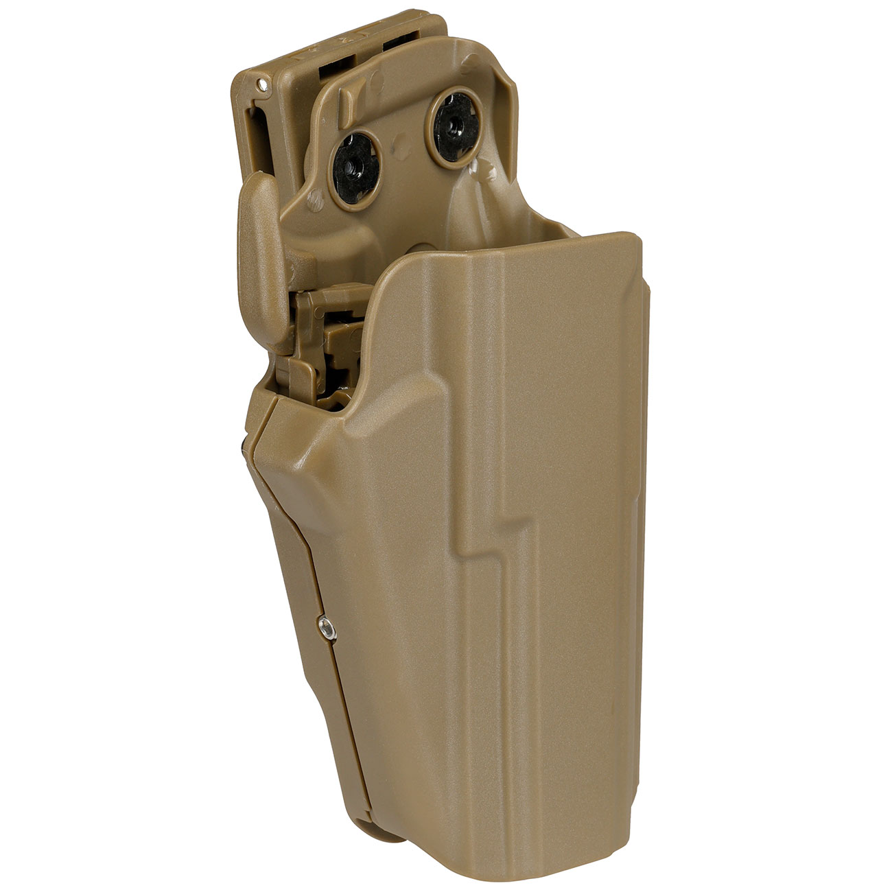 WoSport Universal Type-E Holster Kunststoff m. Grtelhalter fr Pistolen rechts tan Bild 1