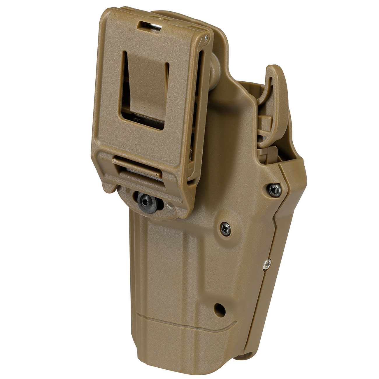 WoSport Universal Type-E Holster Kunststoff m. Grtelhalter fr Pistolen rechts tan Bild 3