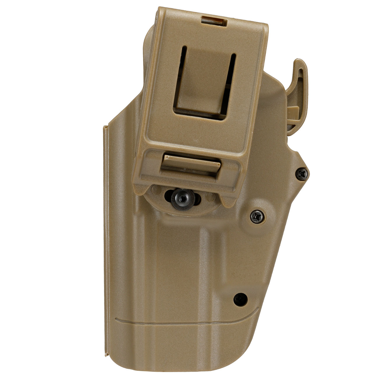 WoSport Universal Type-E Holster Kunststoff m. Grtelhalter fr Pistolen rechts tan Bild 4