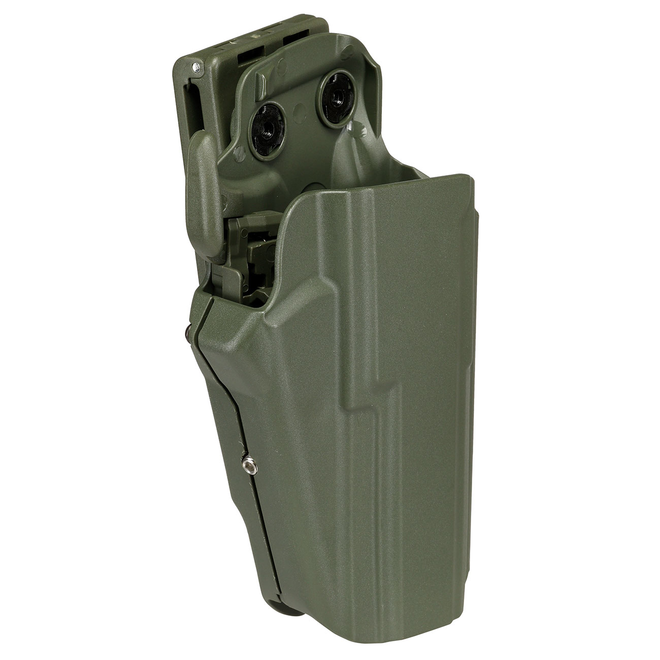 WoSport Universal Type-E Holster Kunststoff m. Grtelhalter fr Pistolen rechts oliv Bild 1