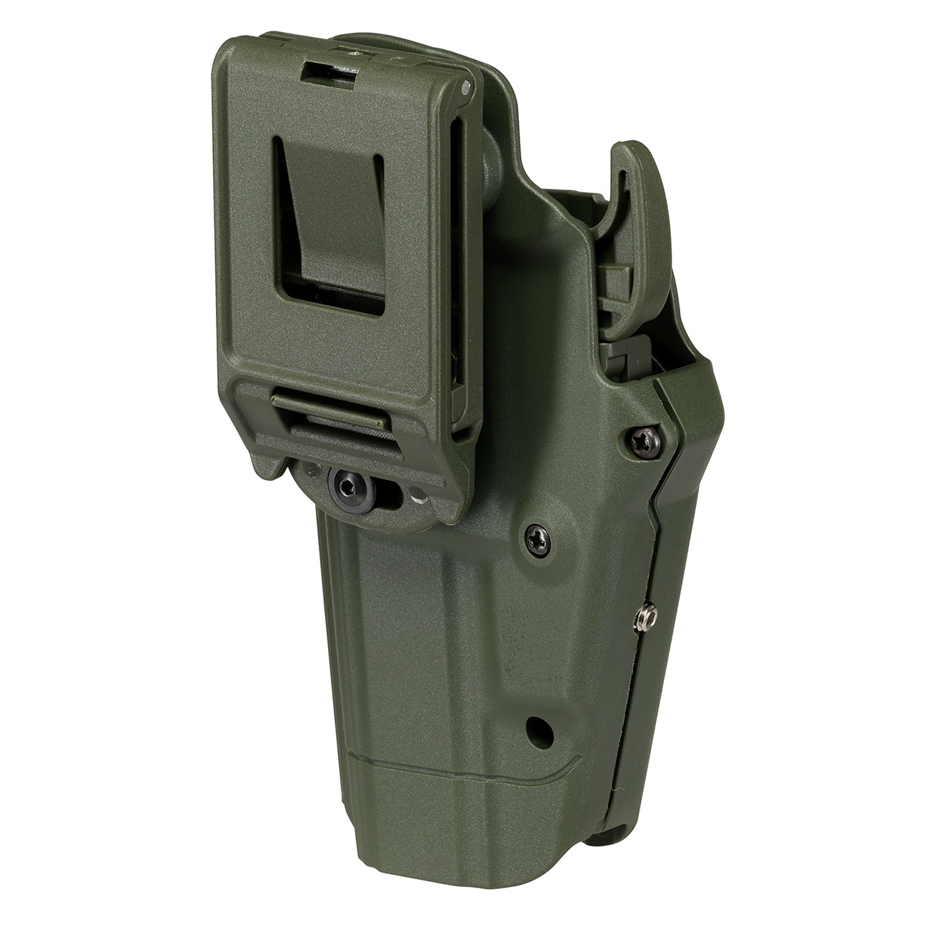 WoSport Universal Type-E Holster Kunststoff m. Grtelhalter fr Pistolen rechts oliv Bild 3