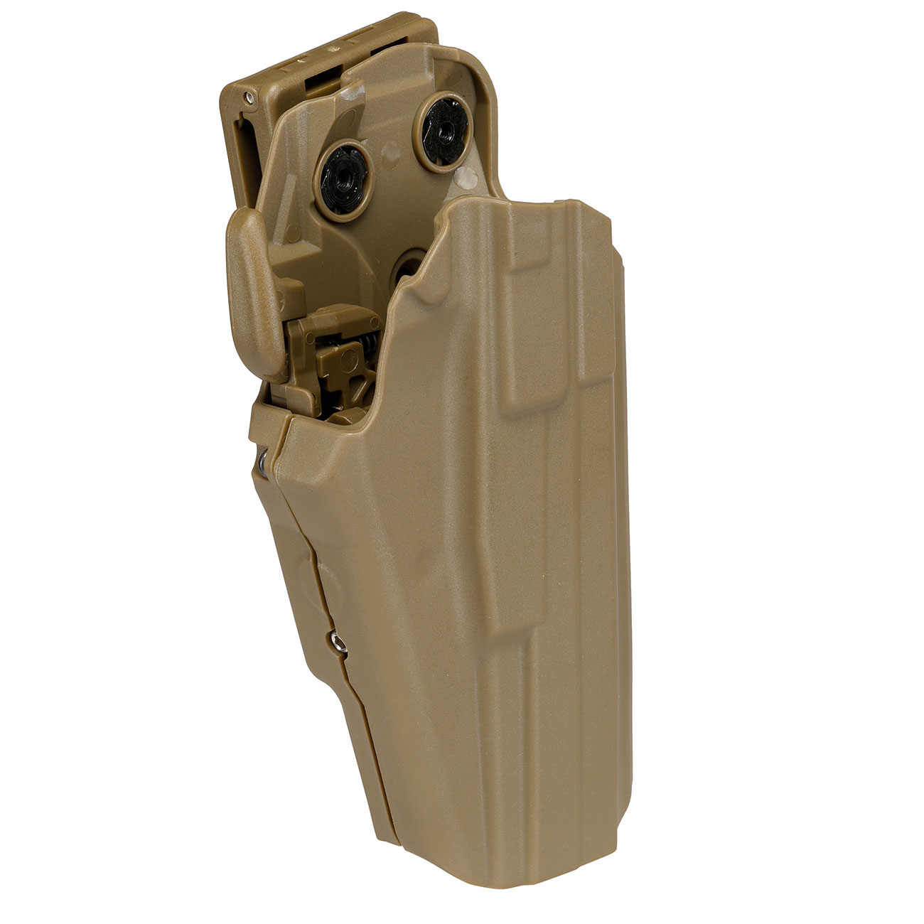 WoSport Universal Type-D Holster Kunststoff m. Grtelhalter fr Pistolen rechts tan Bild 1