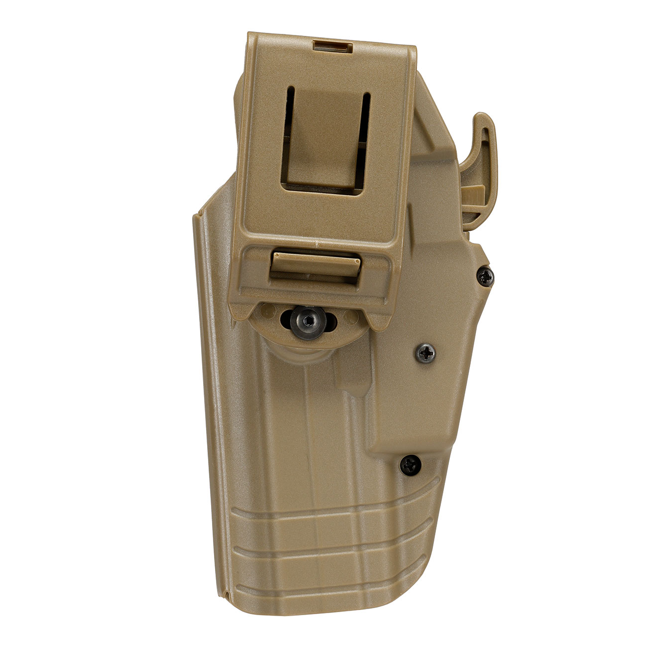 WoSport Universal Type-D Holster Kunststoff m. Grtelhalter fr Pistolen rechts tan Bild 4