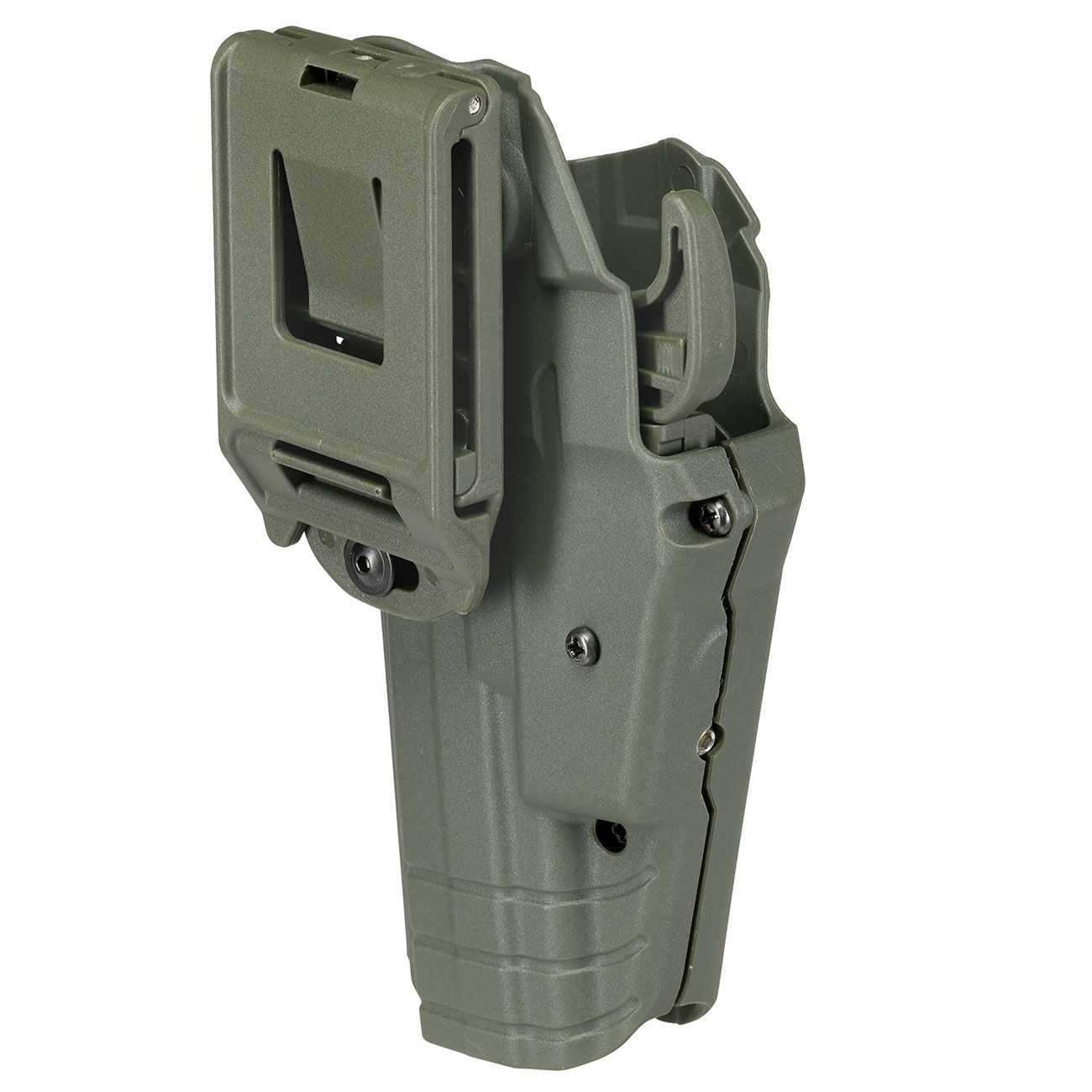 WoSport Universal Type-D Holster Kunststoff m. Grtelhalter fr Pistolen rechts oliv Bild 3