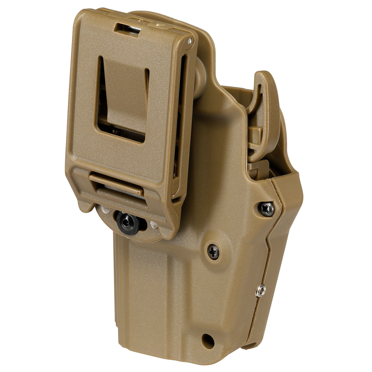 WoSport Universal Type-C Holster Kunststoff m. Grtelhalter fr Pistolen rechts tan Bild 3